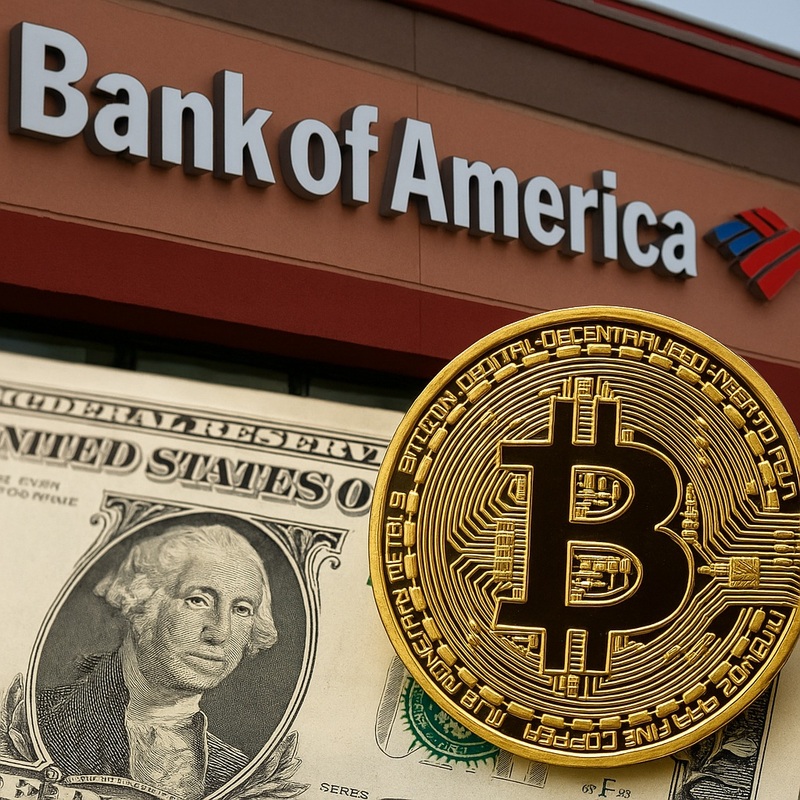 뱅크오브아메리카(BofA), 달러(USD), 비트코인(BTC)/챗gpt 생성 이미지