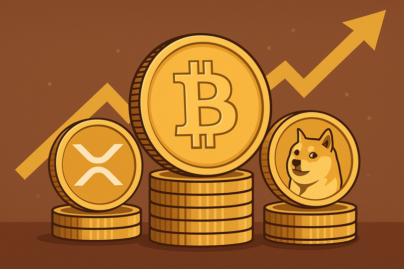비트코인, 도지코인, XRP