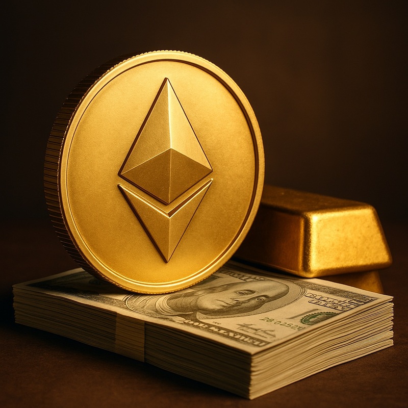 이더리움(ETH), 달러(USD), 금(Gold)/챗gpt 생성 이미지