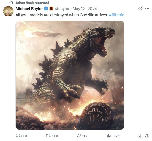 마이클 세일러(Michael Saylor) X 게시물